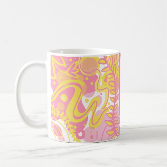 Gelbe Pflanze Kaffeetasse (Links)