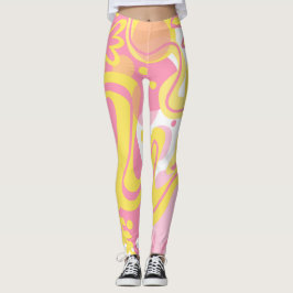 Gelbe Pflanze Leggings