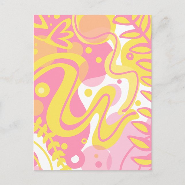 Gelbe Pflanze Postkarte (Vorderseite)