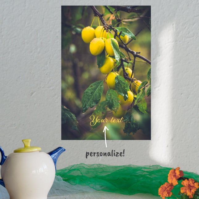 Gelbe Pflaumen nach Regen Poster (Von Creator hochgeladen)