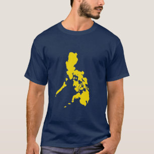 Gelbe philippinische Karte T-Shirt