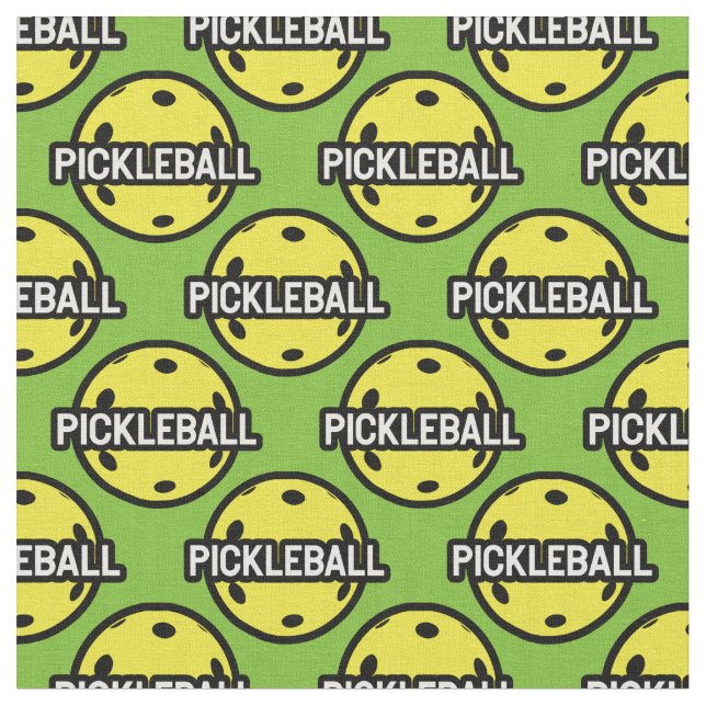 Gelbe Pickleballs - benutzerdefinierter Hintergrun Stoff (Nahaufnahme)