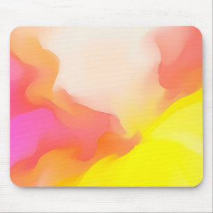 Gelbe Pinke Flüssigfarbe Burst-Mauspad Mousepad