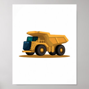 Gelbe Plakette für den Lkw-Bau Poster