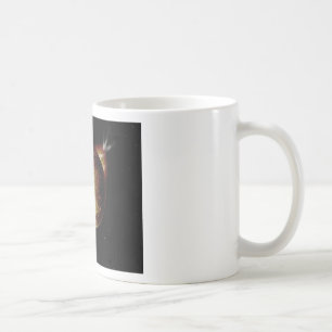 Gelbe Planet-3d-Darstellung im Universum Kaffeetasse