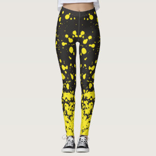 Gelbe plattierte Frauen Leggings