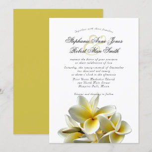 Gelbe Plumeria Hawaiian Blume Einladung zur Hochze