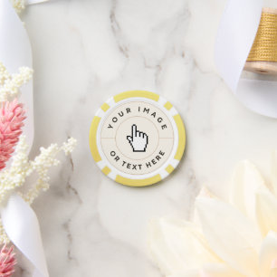 Gelbe Poker-Chips - Benutzerdefiniert Bild/Text hi Pokerchips