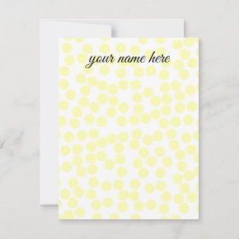Gelbe Polka Dots Notecards Mitteilungskarte