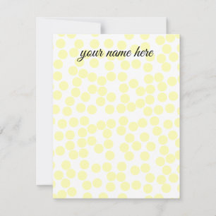Gelbe Polka Dots Notecards Mitteilungskarte