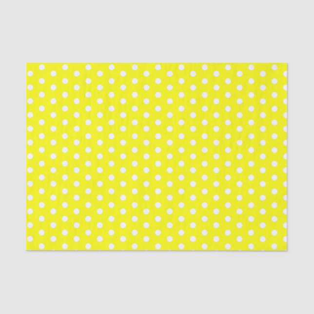 Gelbe Polka Dots Seidenpapier (Vorderseite)