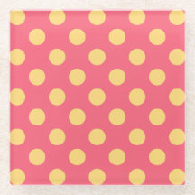Gelbe Polka Punkte auf Korallen