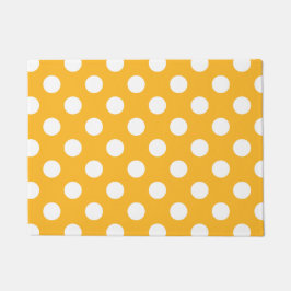 Gelbe Polka-Punkte Fußmatte