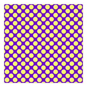 Gelbe Polka Punkte mit Lila Hintergrund STaylor Fotodruck