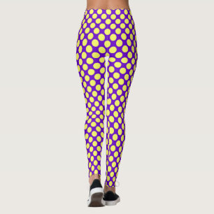 Gelbe Polka Punkte mit Lila Hintergrund STaylor Leggings
