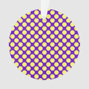 Gelbe Polka Punkte mit Lila Hintergrund STaylor Ornament