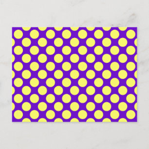 Gelbe Polka Punkte mit Lila Hintergrund STaylor Postkarte