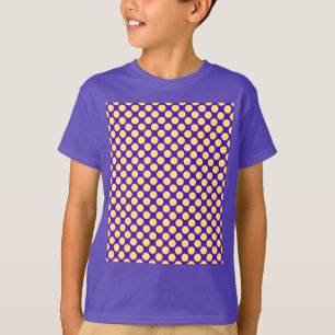 Gelbe Polka Punkte mit Lila Hintergrund STaylor T-Shirt