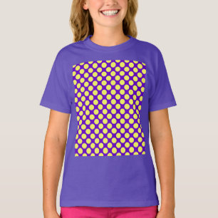 Gelbe Polka Punkte mit Lila Hintergrund STaylor T-Shirt