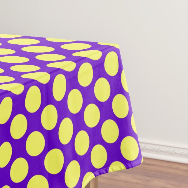 Gelbe Polka Punkte mit Lila Hintergrund STaylor Tischdecke (Beispiel)