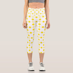 Gelbe Polka-Punkte, Polka-Dottern-Muster, Punkte, Capri Leggings