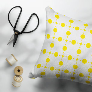 Gelbe Polka-Punkte, Polka-Dottern-Muster, Punkte,  Dekokissen