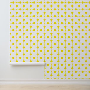 Gelbe Polka-Punkte, Polka-Dottern-Muster, Punkte,  Tapete