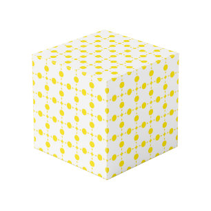 Gelbe Polka-Punkte, Polka-Dottern-Muster, Punkte, Würfel