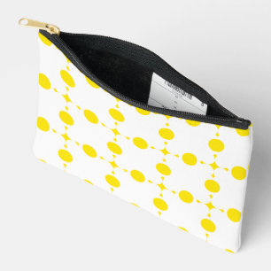 Gelbe Polka-Punkte, Polka-Dottern-Muster, Punkte, Zubehörtasche