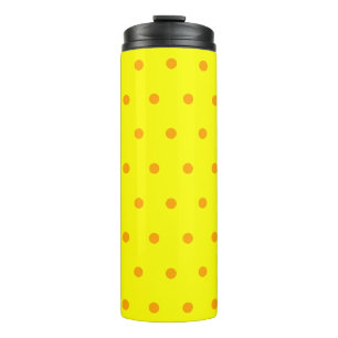 Gelbe Polka-Punkte Thermosbecher