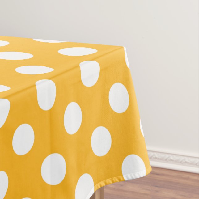 Gelbe Polka-Punkte Tischdecke (Beispiel)