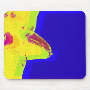 Gelbe Pop-Art-Osterglocken-Mauspad Mousepad