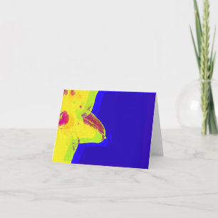 Gelbe Pop-Art-Osterglocken-Notizkarte Karte