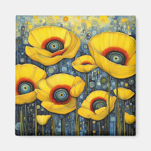 Gelbe Poppione 2 Magnet