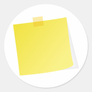 Gelbe Post-Itanmerkungs-Aufkleber Runder Aufkleber