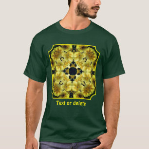 Gelbe Primel-Blumen-Abstrakte Kunst individuell T-Shirt