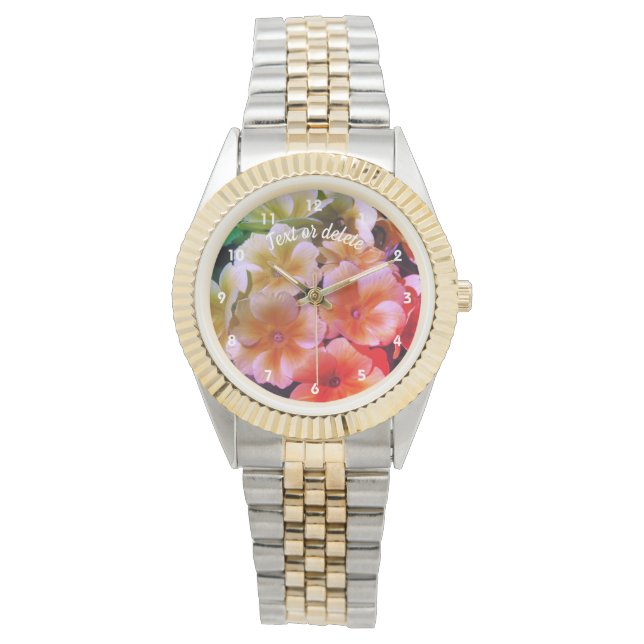Gelbe Primrose Frühlingsblumen Abstrakte Farben Armbanduhr (Vorderseite)