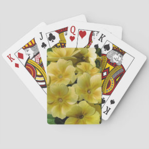 Gelbe Primrose Frühlingsblumen Spielkarten