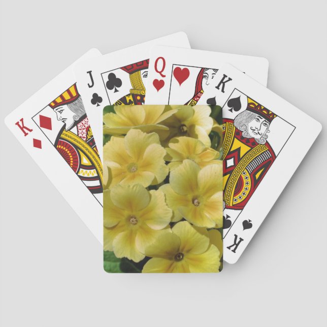 Gelbe Primrose Frühlingsblumen Spielkarten (Rückseite)