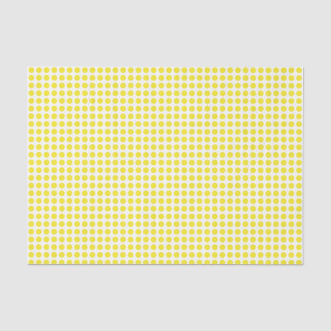 Gelbe Punkte auf Weißzettelpapier Seidenpapier (Vorderseite)