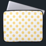 Gelbe Punkte Laptopschutzhülle<br><div class="desc">Gelbe Punkte mit weißem Hintergrund</div>