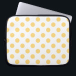 Gelbe Punkte Laptopschutzhülle<br><div class="desc">Gelbe Punkte mit weißem Hintergrund</div>