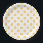 Gelbe Punkte Pappteller<br><div class="desc">Gelbe Punkte mit weißem Hintergrund</div>