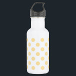 Gelbe Punkte Trinkflasche<br><div class="desc">Gelbe Punkte mit weißem Hintergrund</div>