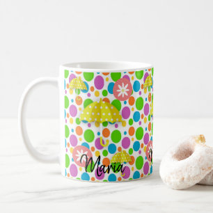 Gelbe Regenschirme Bunte Farben Tasse