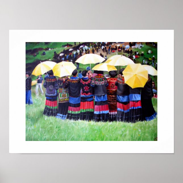 Gelbe Regenschirme (Schönheitsmittel) Poster (Vorne)