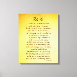 Gelbe Reiki-Heilungs-Gedicht Leinwanddruck