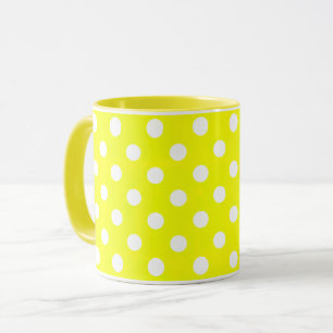 gelbe retro-punkte tasse