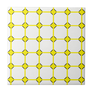 Gelbe Rhombus-Keramik, klein (4,25" x 4,25") Fliese