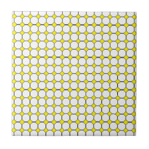 Gelbe Rhombus-Keramik, klein (4,25" x 4,25")